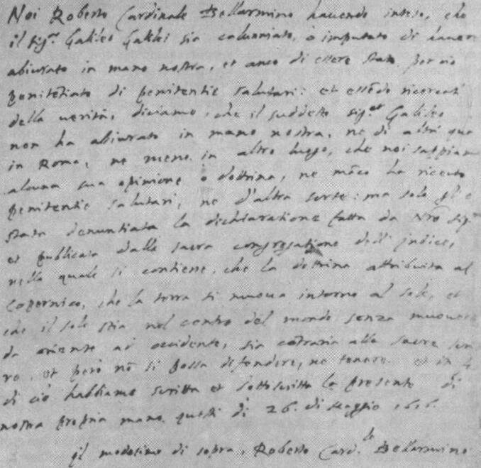 CARTA A GALILEO