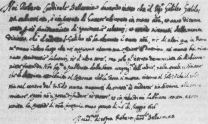 CARTA A GALILEO